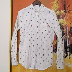 Bob Ross RSVLTS Happy Holiday Long Sleeve Mens Shirt